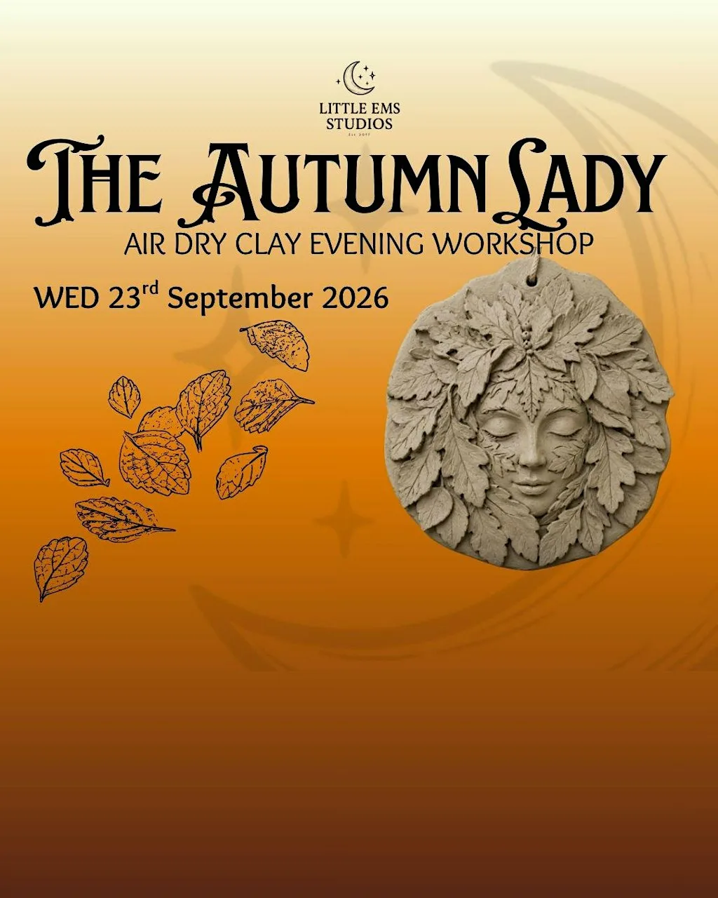 THE AUTUMN LADY Air Dry Clay Evening Workshop