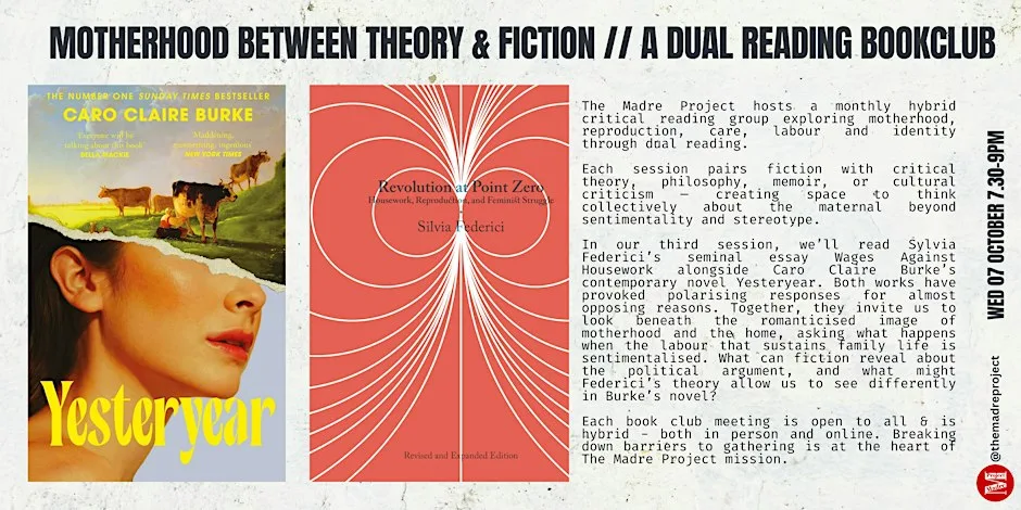BOOKCLUB // motherhood between theory & fiction at 30 Teville Rd