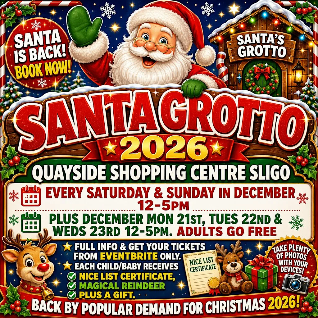 SANTA QUAYSIDE SHOPPING CENTRE SLIGO 12-5PM at Quayside Shopping Centre