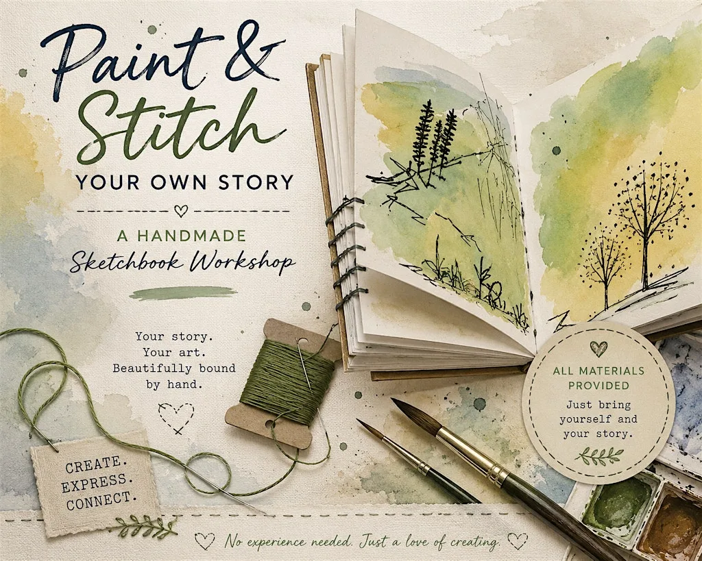 Paint & Stitch Sketchbooks Workshop at Undercroft Gallery