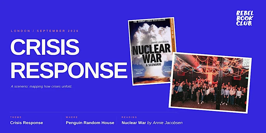 Rebel Book Club London x CRISIS RESPONSE at Penguin Random House UK