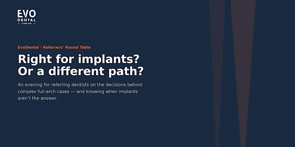 Right for Implants? Or a Different Path? Round Table Event at Crowne Plaza Solihull by IHG