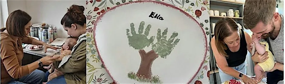 Christmas Bee Crafty Hand and Footprint Ceramic Paint Session at Kidsize Ltd.
