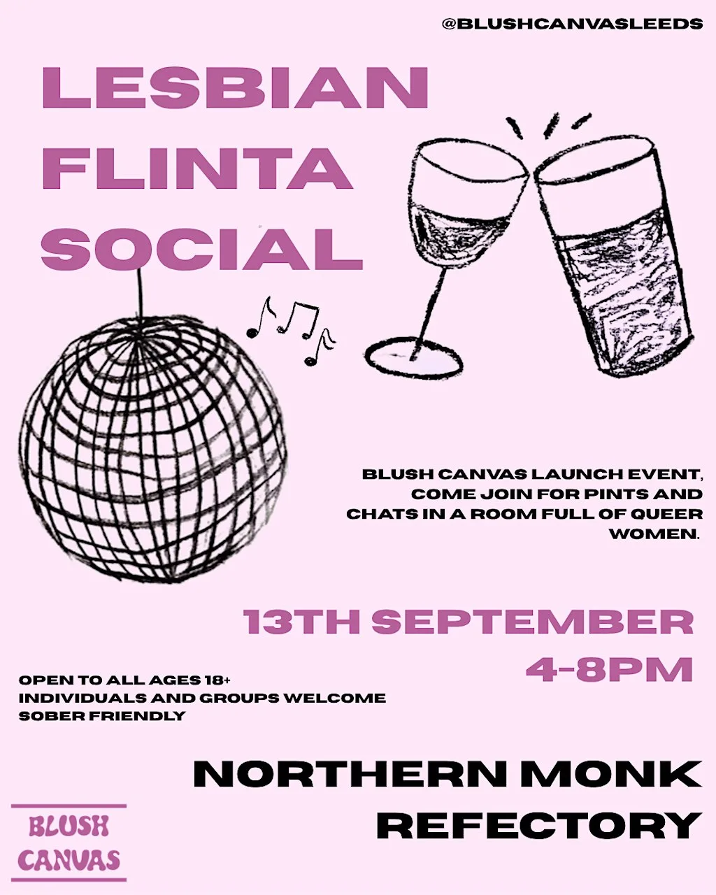 Blush Canvas X Northern Monk FLINTA event at Northern Monk Refectory and Garden LDS