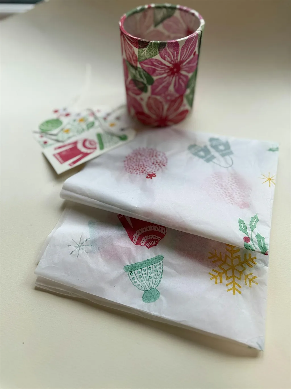 Indian Woodblock Printing Workshop ~ Lantern & Christmas stationery at English Bridge Studios