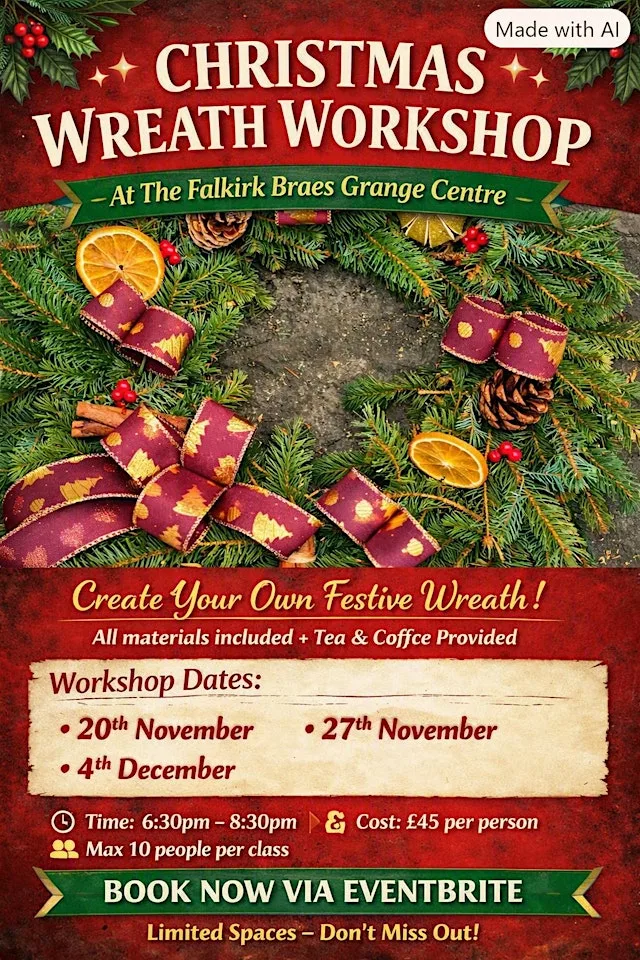 Christmas Wreath Making Workshop at The Falkirk Braes Grange Centre