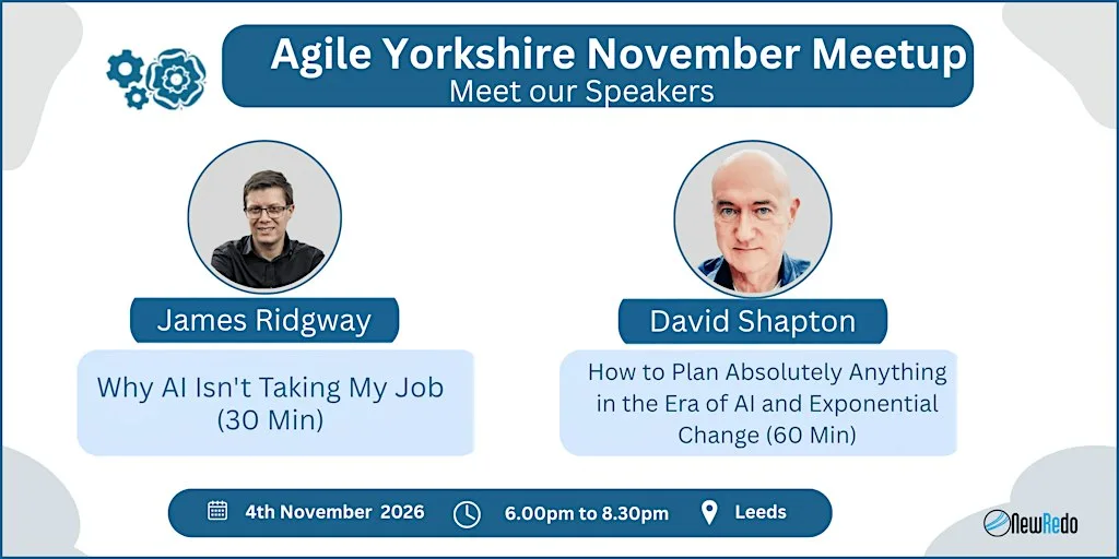 Agile Yorkshire Meetup 04 November 2026 at Platform