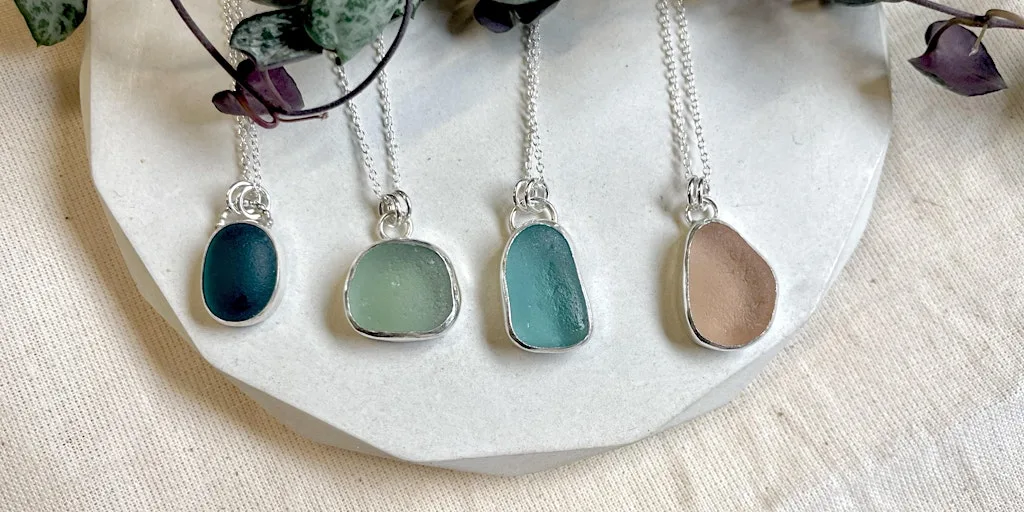 Sea Glass/Gemstone Pendant - Beginners Silversmithing Class. at The BIS