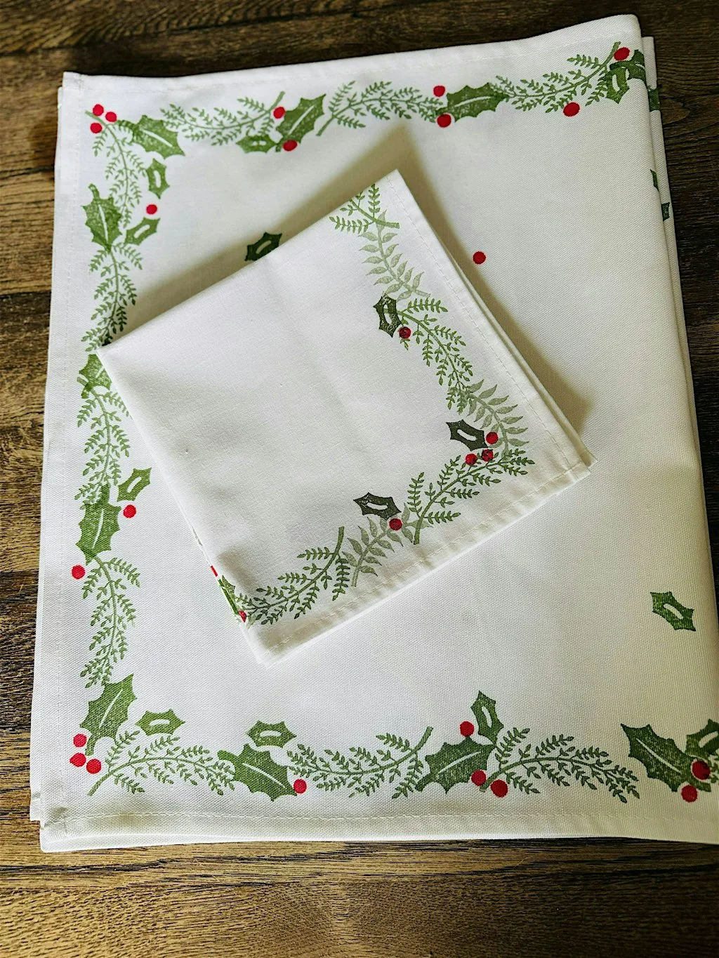 Indian Woodblock Printing Workshop ~ Table Runner & Napkins