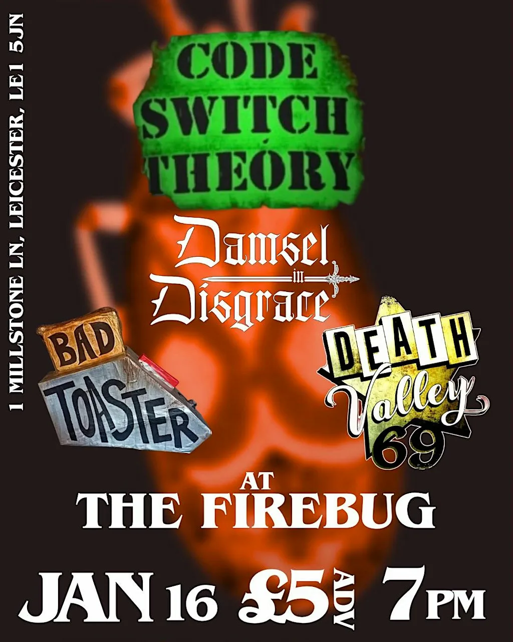 Code Switch Theory, Damsel in Disgrace, Death Valley 69, Bad Toaster