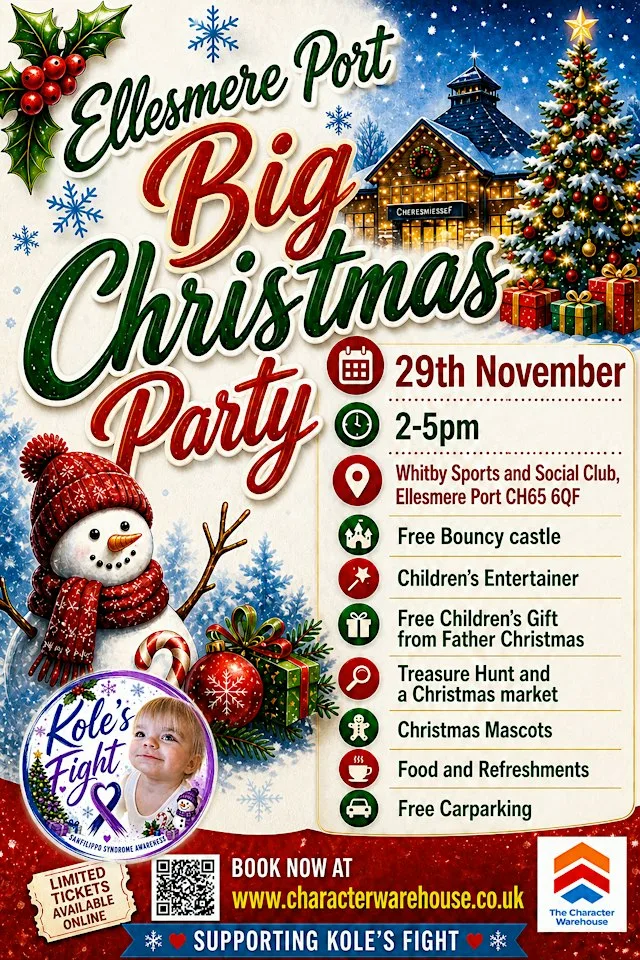 Ellesmere Port Biggest Christmas Party at The Whitby Sports & Social Club