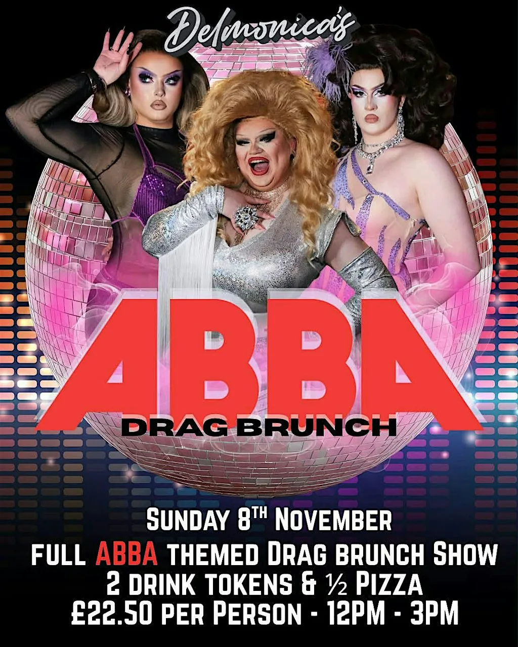 ABBA Drag Brunch at Delmonicas