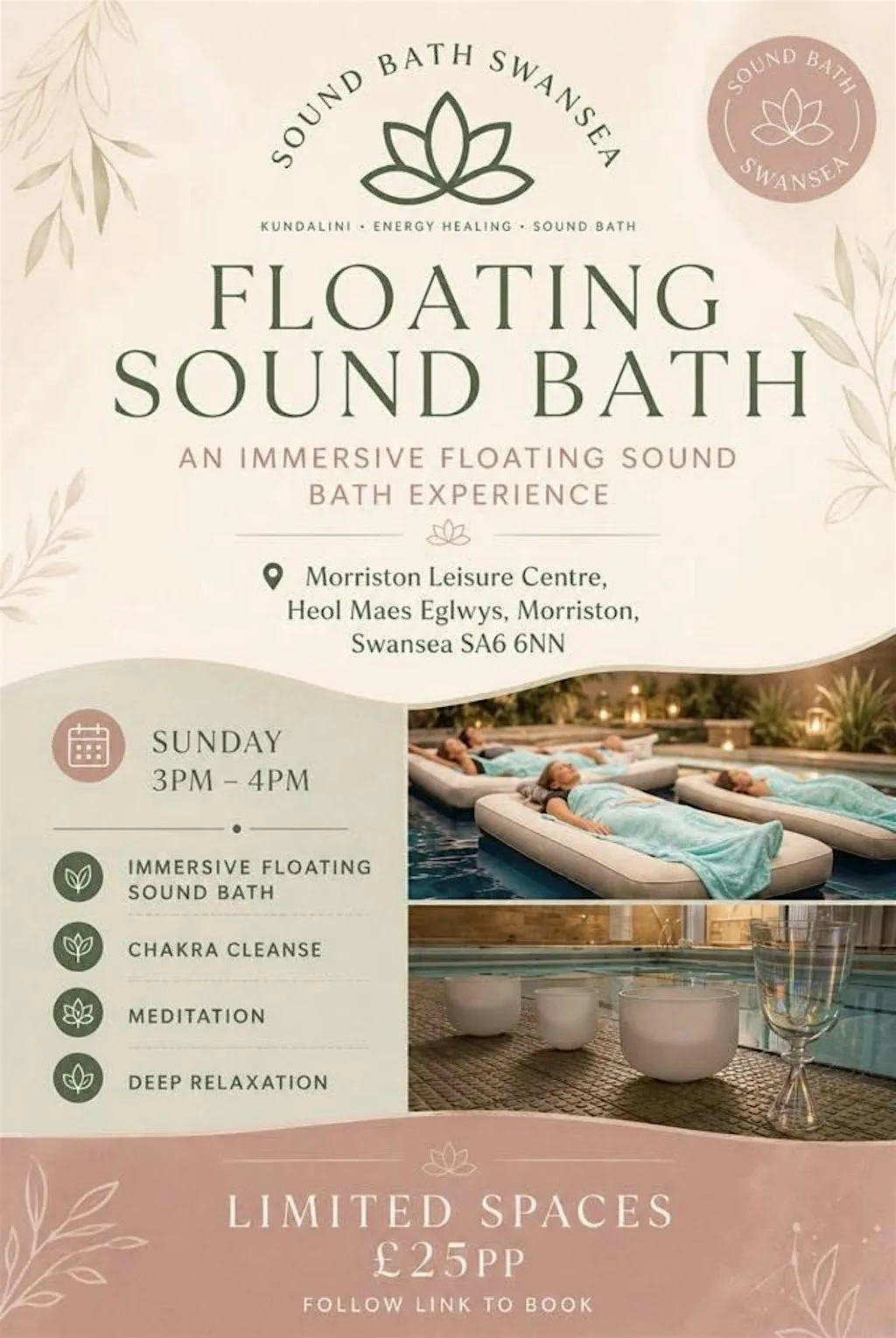 Floating Sound Bath at Morriston Leisure