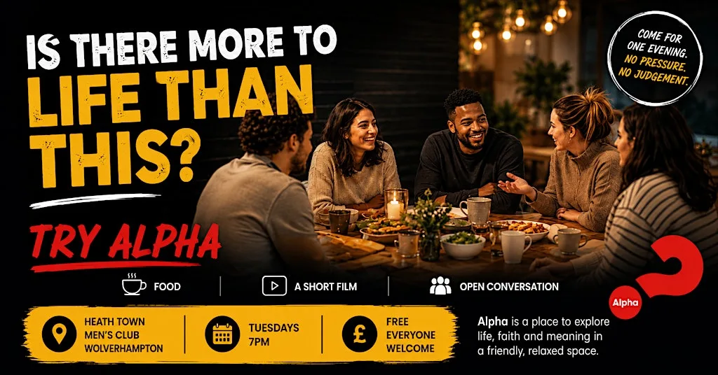 Answer life's big questions alpha course at Wolverhampton piwc