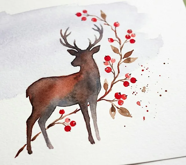 Drink & Draw (BYOB) Festive Watercolour Postcards