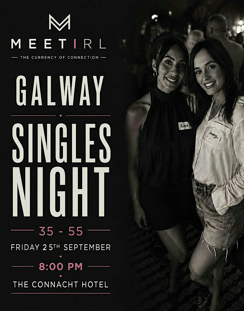 MeetIRL Ireland Singles Social Mixer | Ages over 35-55| The Aviary Galway at The Connacht Hotel