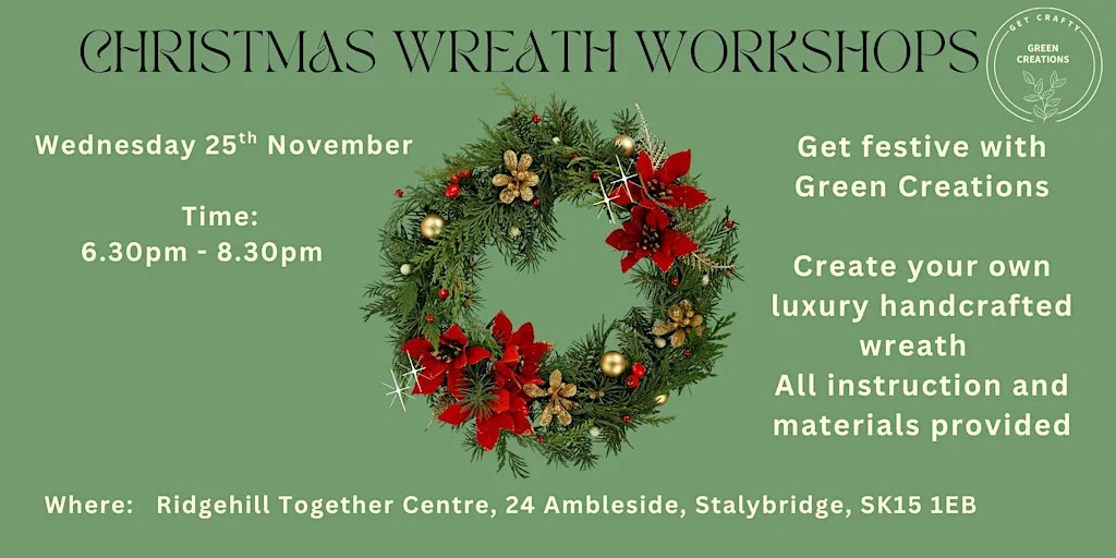 Christmas Wreath Workshop - Ridge Hill Stalybridge