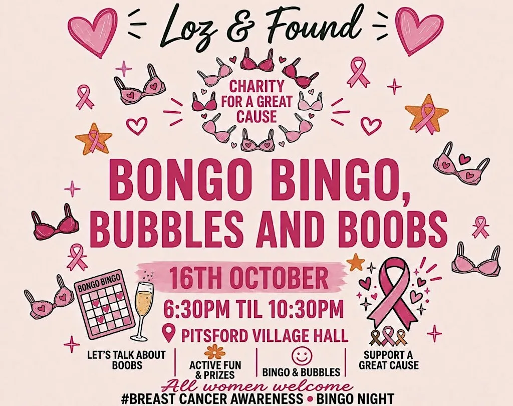 Bongo Bingo, Bubbles & Boobs - LADIES ONLY at Pitsford village hall