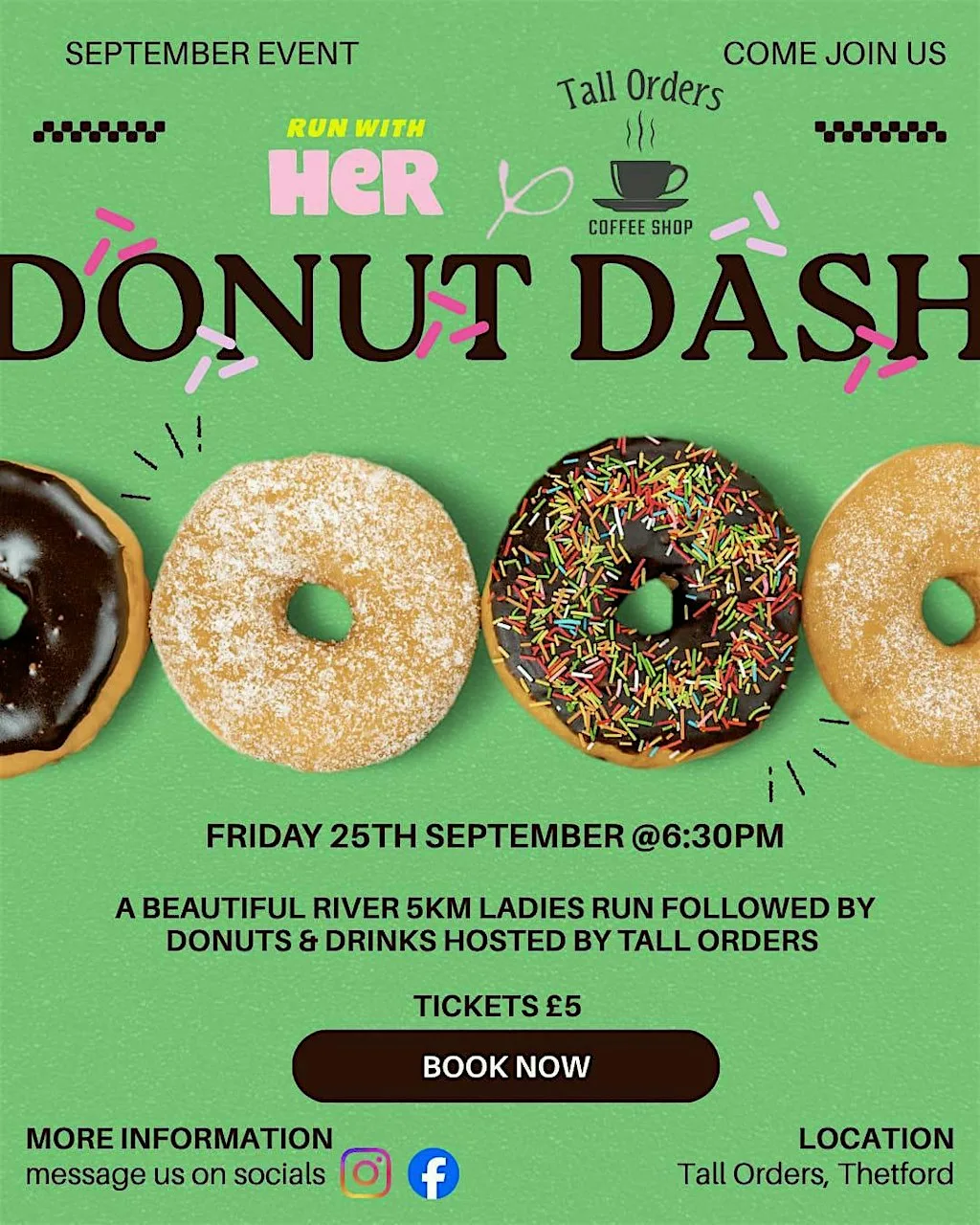 Run With HeR - 5km DONUT DASH at Tall Orders Coffee Shop