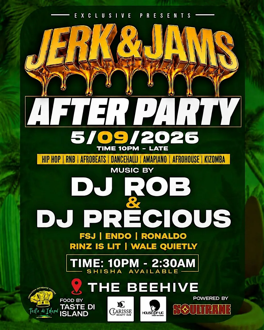 JERK & JAMS AFTERPARTY at The Beehive Belfast
