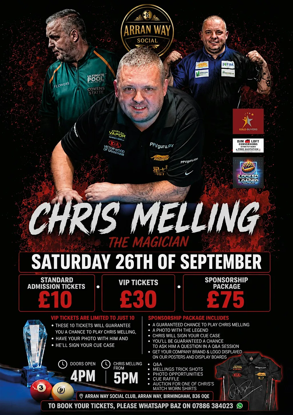 An Evening with the Pool Magician Chris Melling
