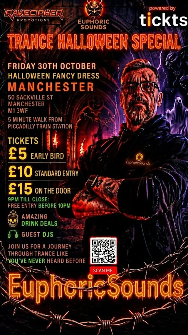 Halloween Spooky Vibe Trance EuphoricSounds at Area Manchester