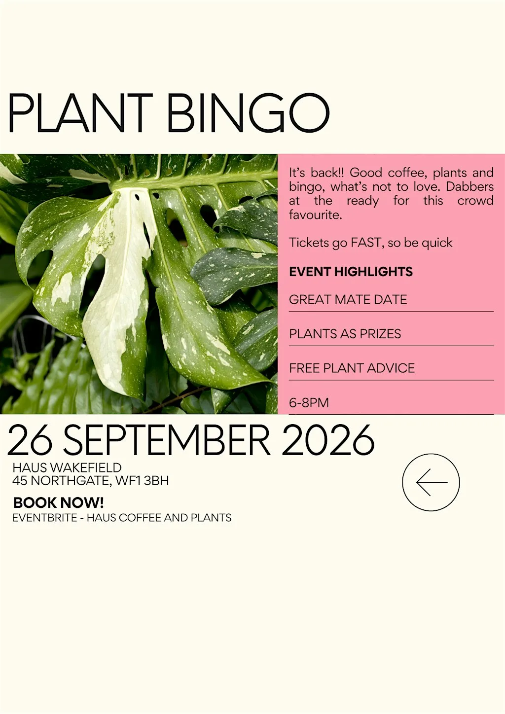 Plant Bingo at Haus Coffee & Plants Wakefield Ltd.
