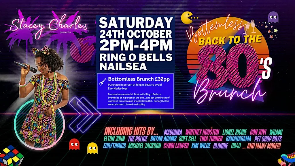 BACK TO THE 80s BOTTOMLESS BRUNCH at Ring O' Bells
