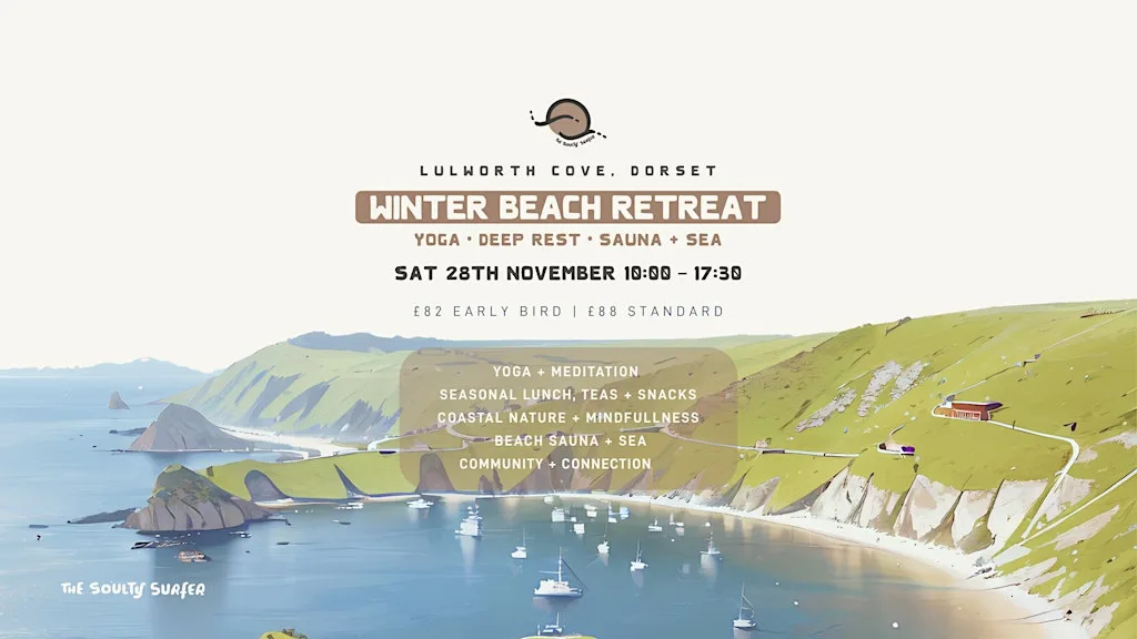WINTER BEACH RETREAT LULWORTH COVE: Yoga, Lunch, Sauna + Sea, Deep Rest