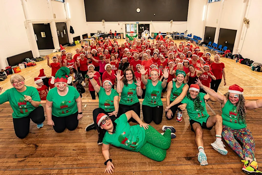 Zumba Gold Dressed as Santa at The Greenway Centre