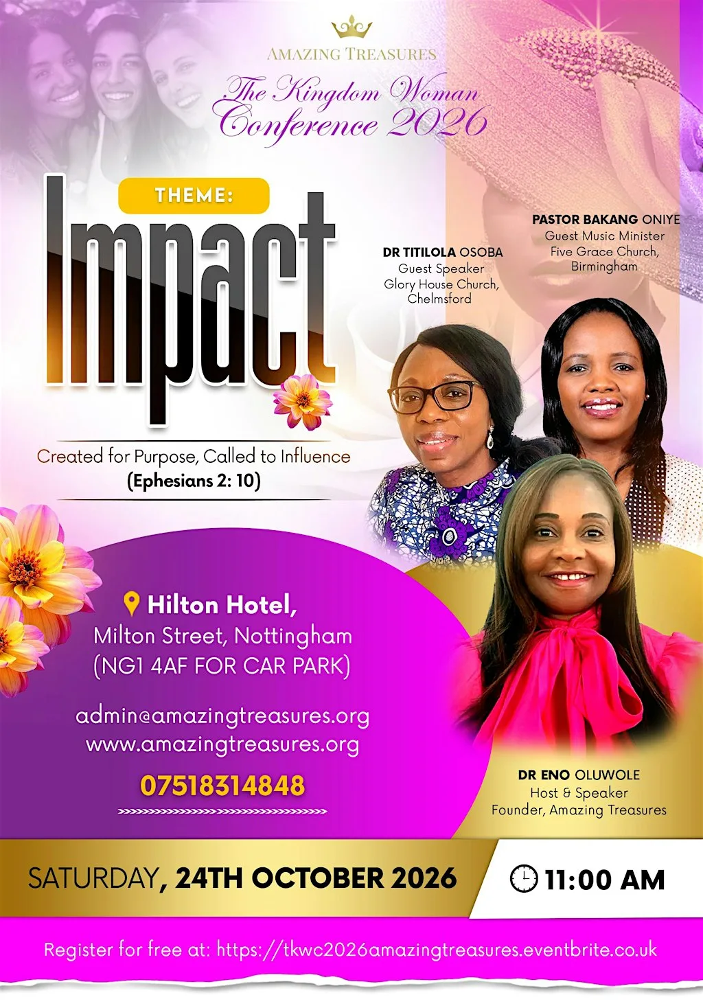 The Kingdom Woman Conference 2026 at Hilton Hotel, Milton Street, Nottingham