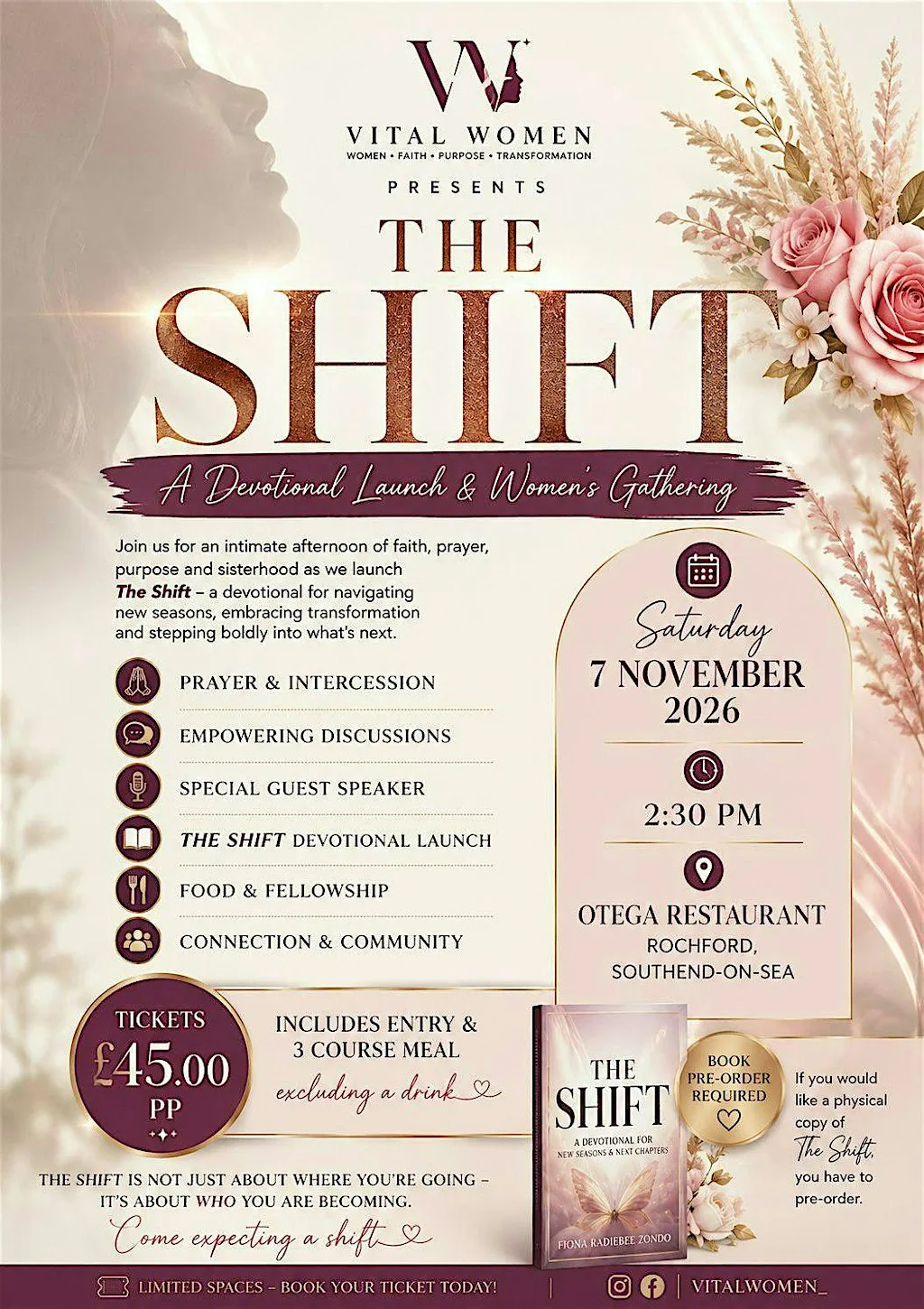 The Shift | A Women’s Event with Vital Wome at OTEGA Restaurant & Grill