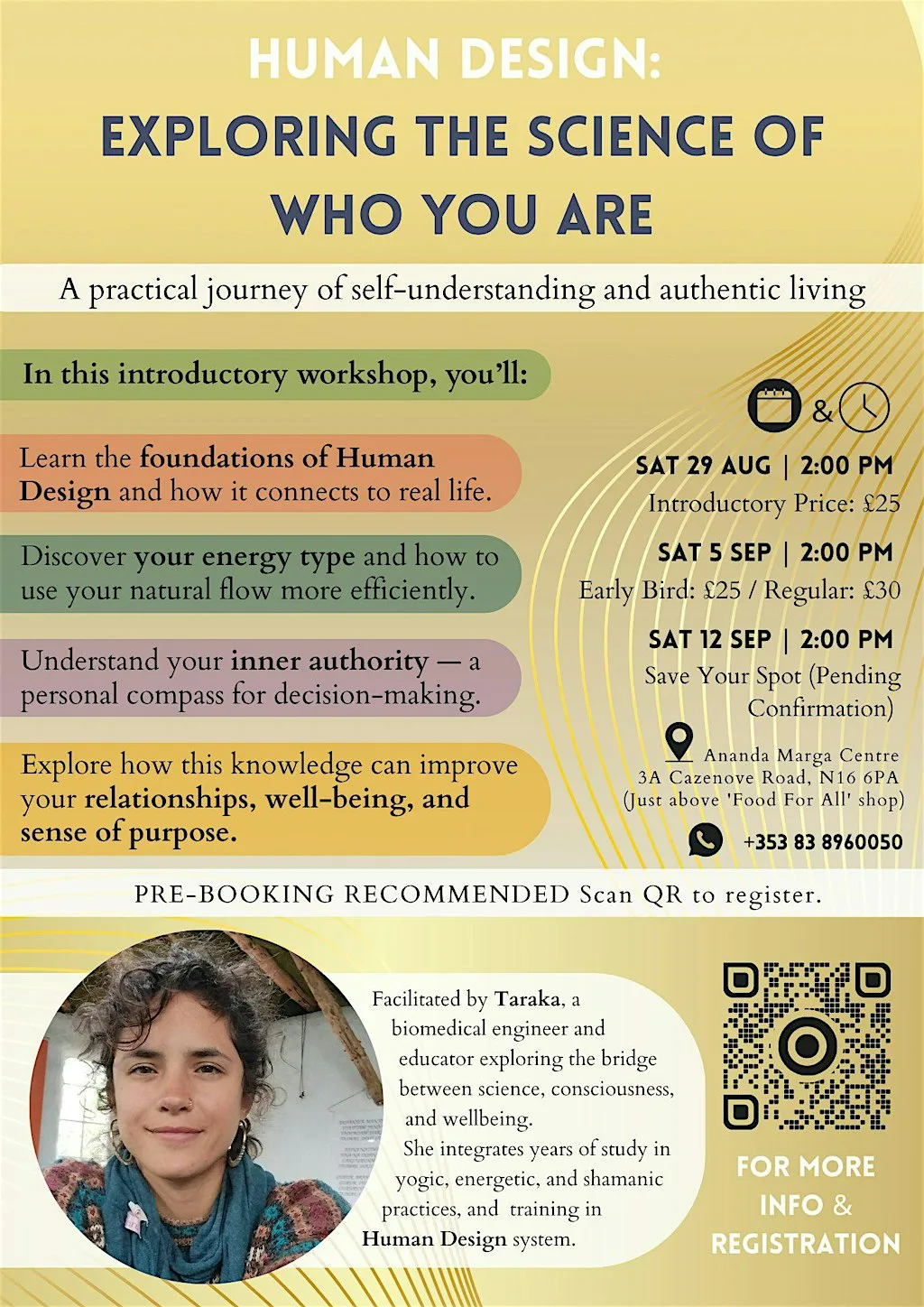 Human Design: Exploring the Science of Who You Are at Ananda Marga Pracaraka Samgha Yoga & Meditation Centre