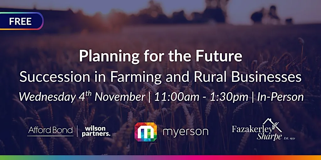 Planning for the Future: Succession in Farming and Rural Businesses