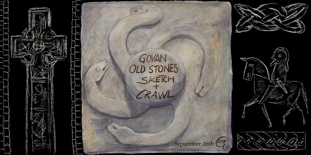Govan Old Stones Museum Sketch and Crawl / Glasgow illustrator meet-up