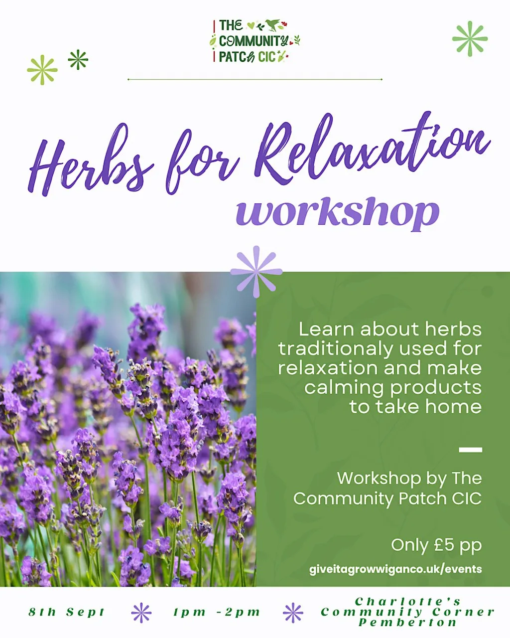 Herbs for Relaxation - Workshop at 832 Ormskirk Rd
