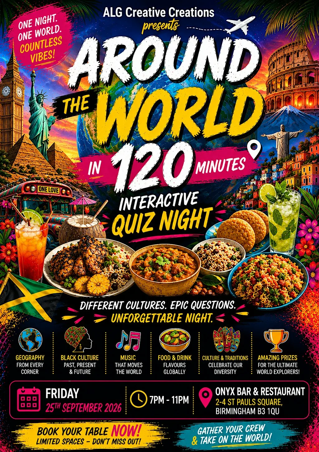 ALG Creative Creations Presents: Around the World in 120 minutes