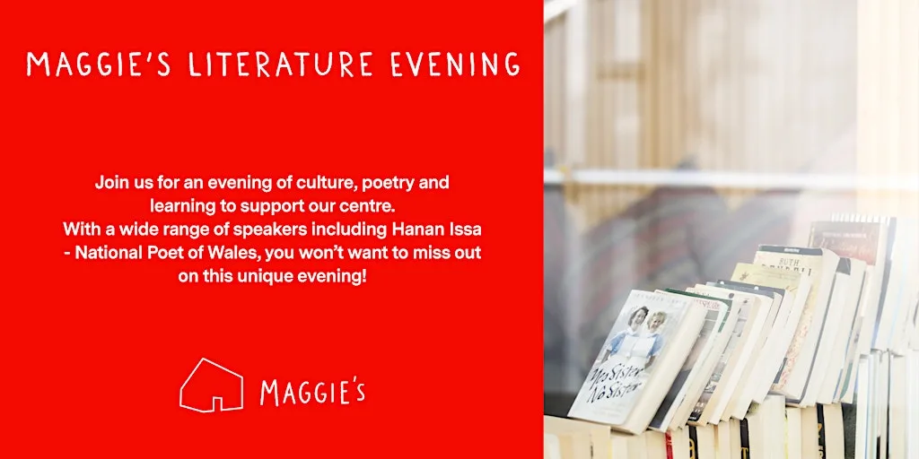 Maggie's in Cardiff Literature Evening November 2026 at Whitchurch Rugby Sports & Social Club