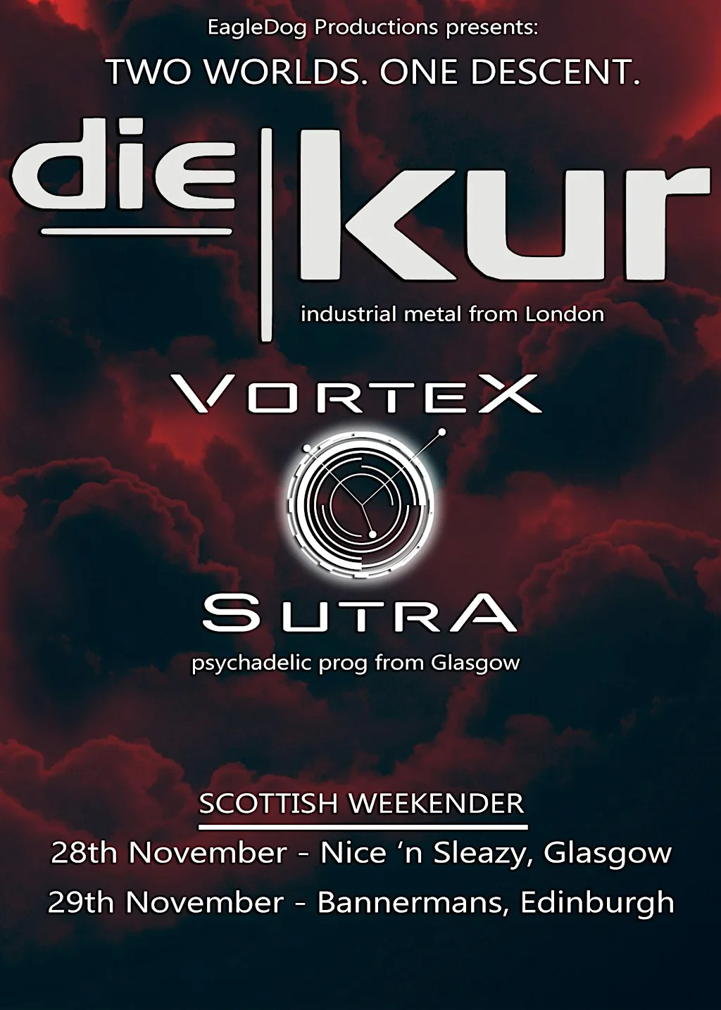 DIE KUR & VORTEX SUTRA - 28-11-2026 Nice 'n Sleazy, Glasgow