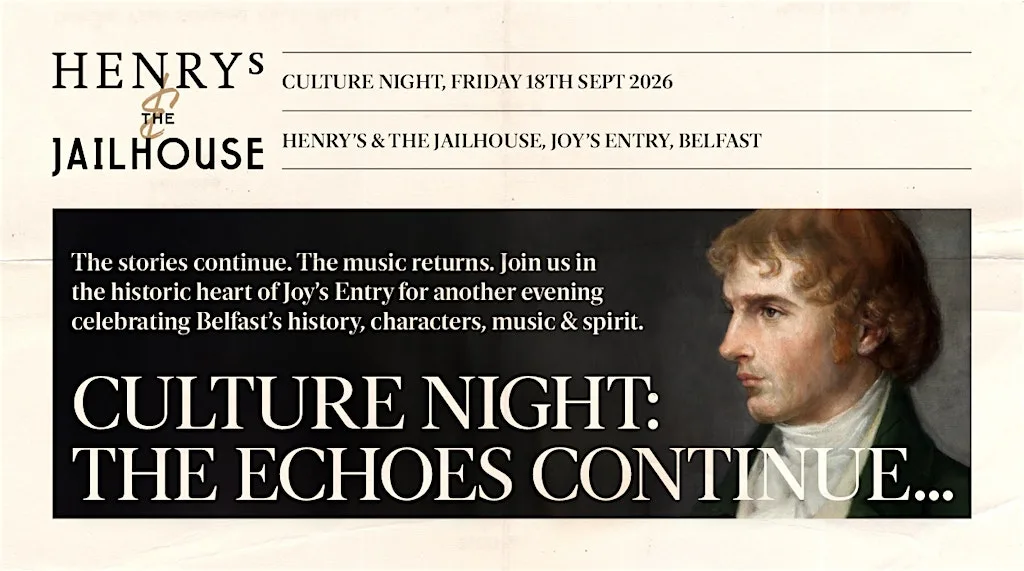 Culture Night History Talk at Henrys & The Jailhouse at The Jailhouse
