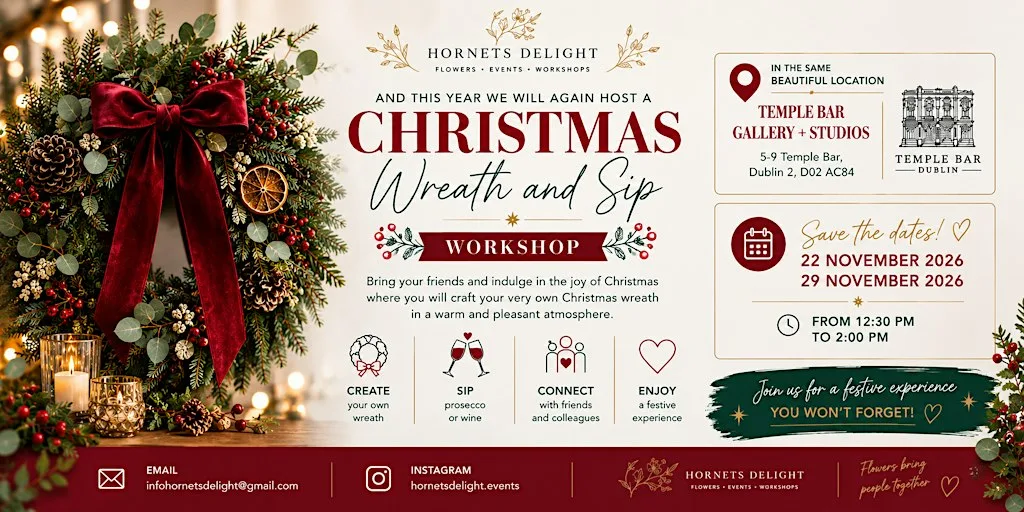 Christmas Wreath and Sip Workshop at Temple Bar Gallery + Studios