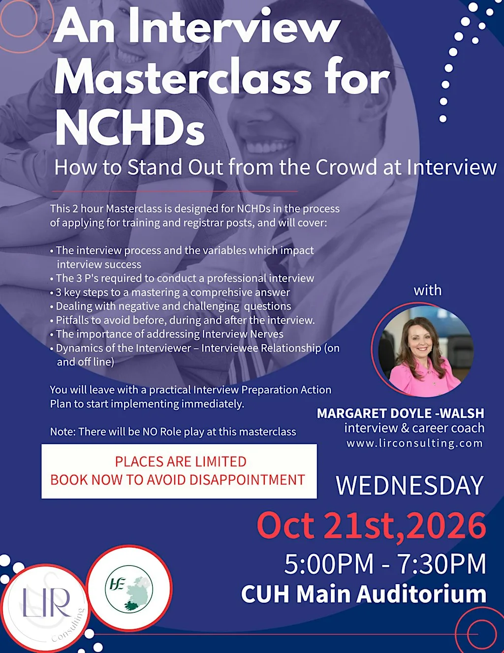 An Interview Masterclass for NCHDs at Main Auditorium, Cork University Hospital (CUH)