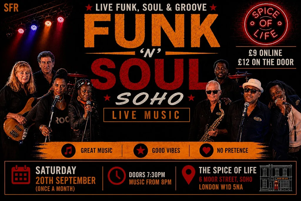 Live Funk & Soul Night Soho | Sunday 20th September
