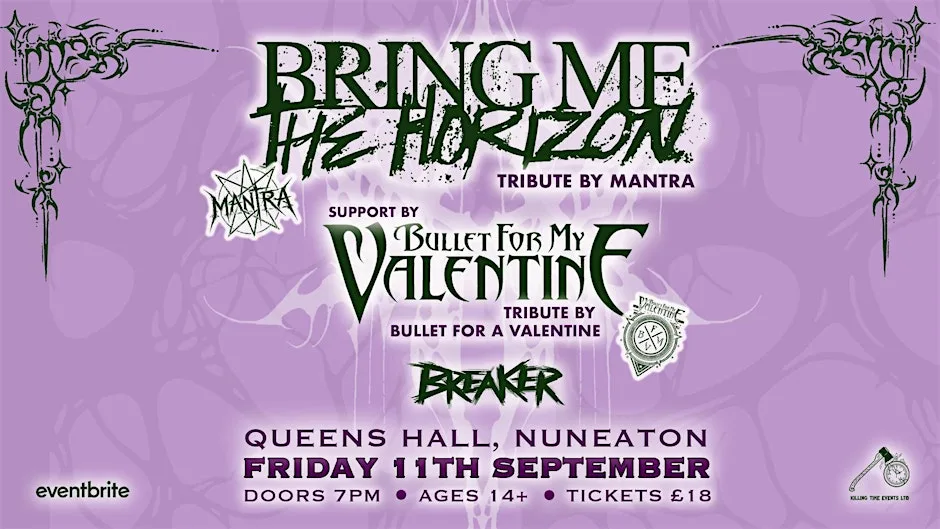 Mantra – A Bring Me The Horizon Tribute + support Bullet for a Valentine and BREAKER at The Crew Rock Bar