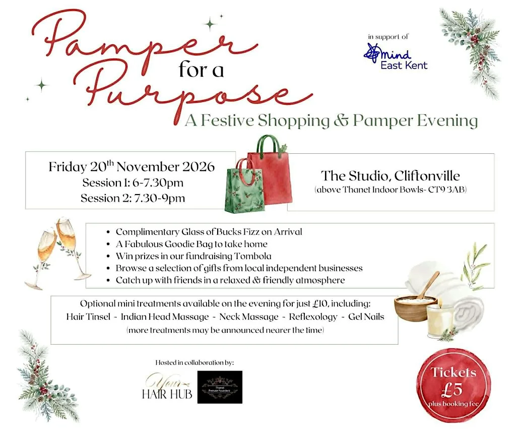 Festive Pamper for a Purpose Event - Thanet Female Founders at Thanet Indoor Bowls Centre Ltd