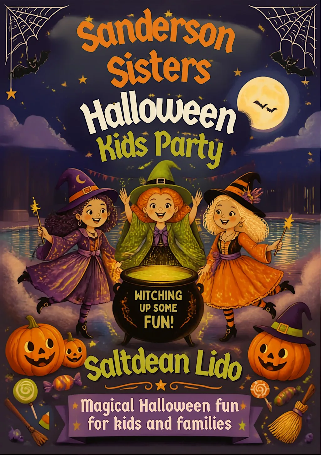 Lido Kids Halloween Party with the Sanderson Sisters at Saltdean Lido