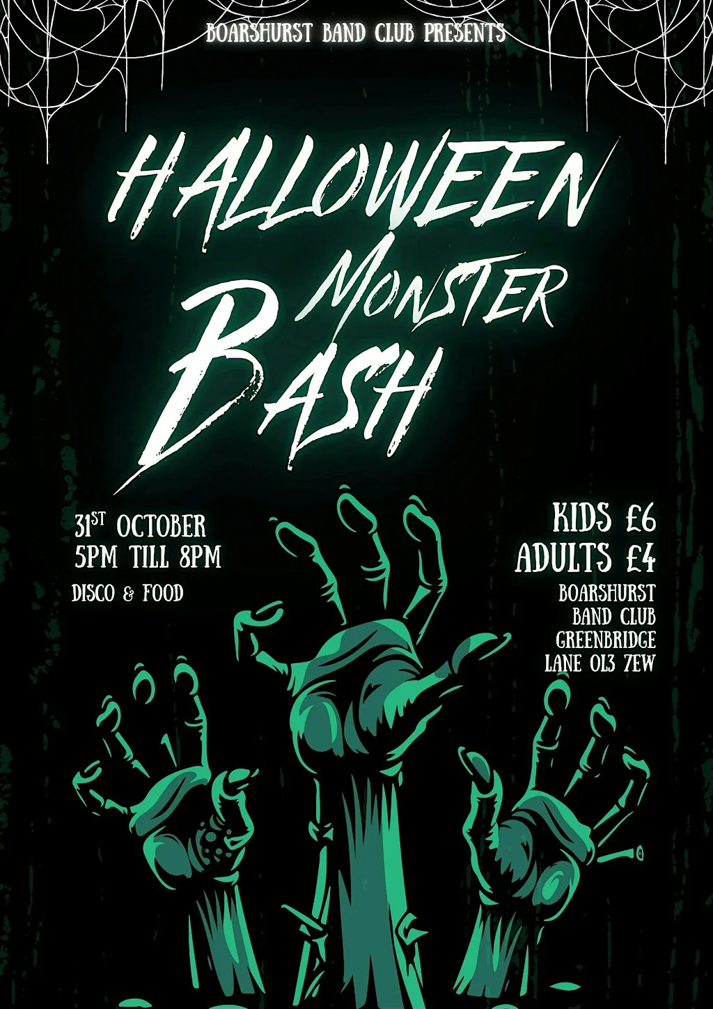 Boarshurst Halloween Monster Bash at Boarshurst Band Club