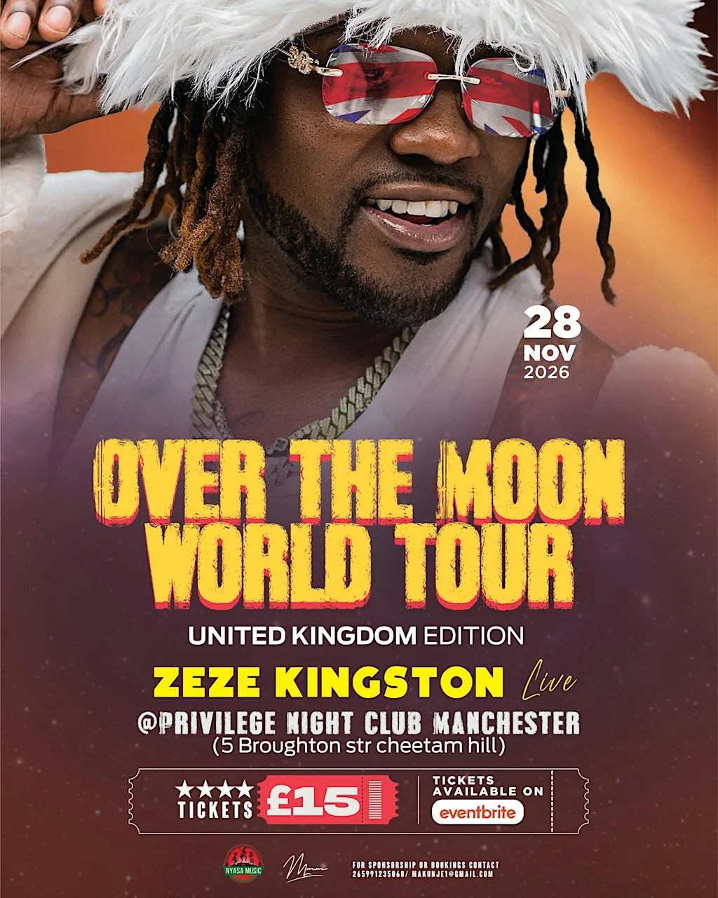 Zeze Kingston Over The Moon Tour Manchester at Privilege Bar & Night Club
