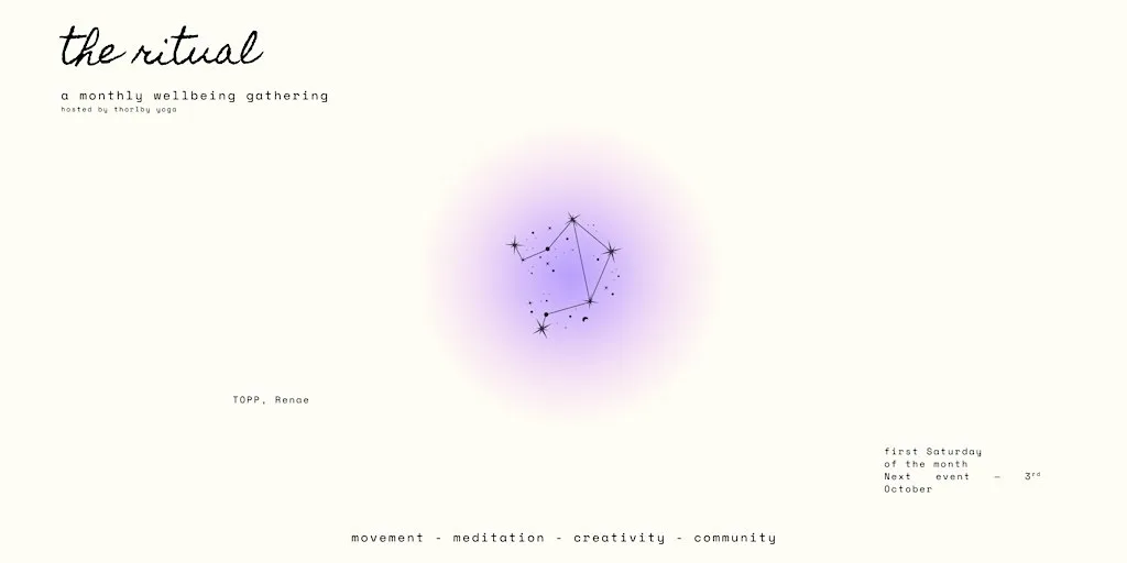 The Ritual #2 — a monthly wellbeing gathering - October Edition