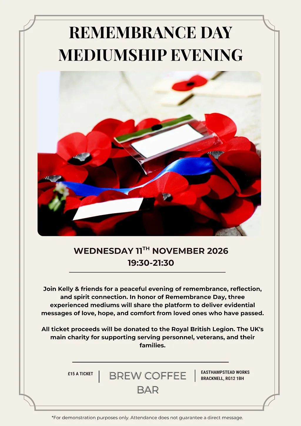 Remembrance Day Mediumship Evening